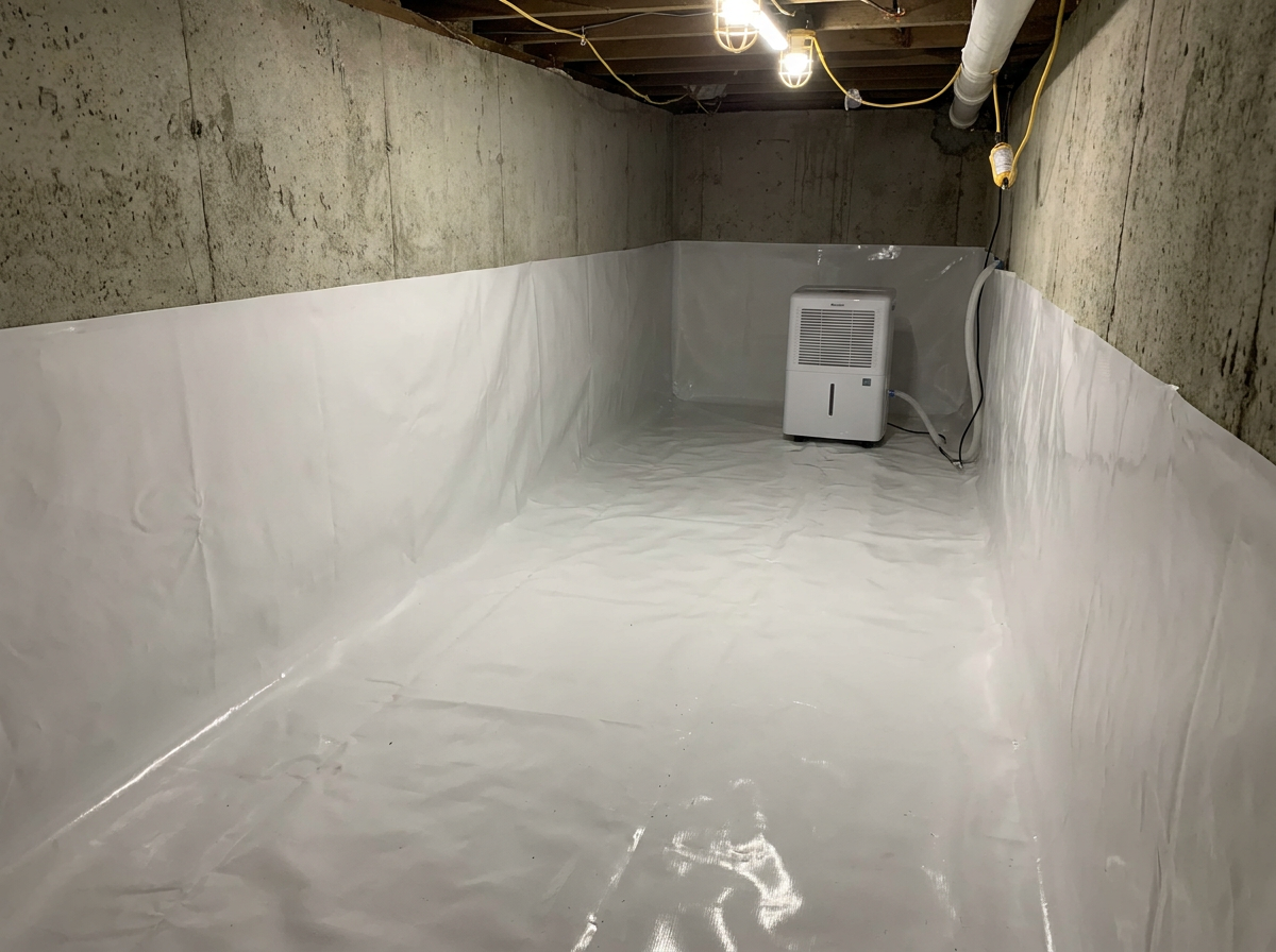 Crawl space encapsulation after
